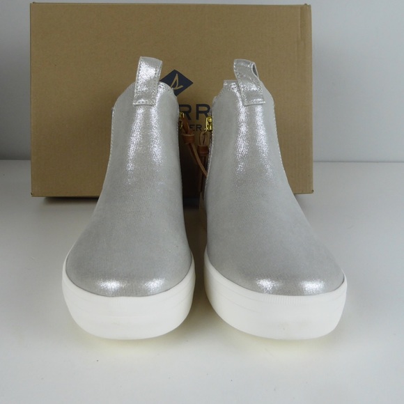 Sperry Crest Mid Champagne Sneaker Bootie Boot NIB - Picture 5 of 7